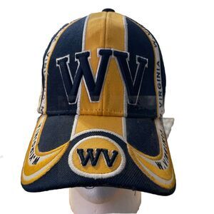 West Virginia Mountaineers City Hunter Embroidered Adj Strap Hat Cap Blue & Gold